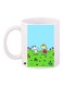 Snoopy Dog Printed Coffee Mug White/Blue/Green 11ounce