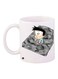 Cartoon Printed Coffee Mug White/Grey/Blue 11ounce