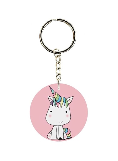 Unicorn Printed Single Sided Keychain