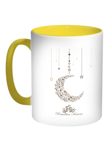 Ramadan Kareem Printed Coffee Mug White/Brown/Yellow