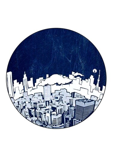 City Printed Fridge Magnet Multicolour