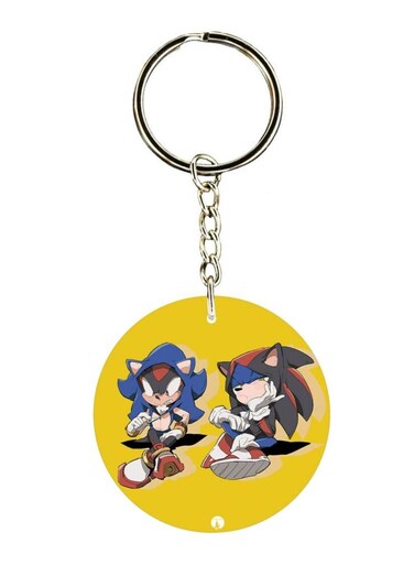Double Sided Sonic Printed Keychain