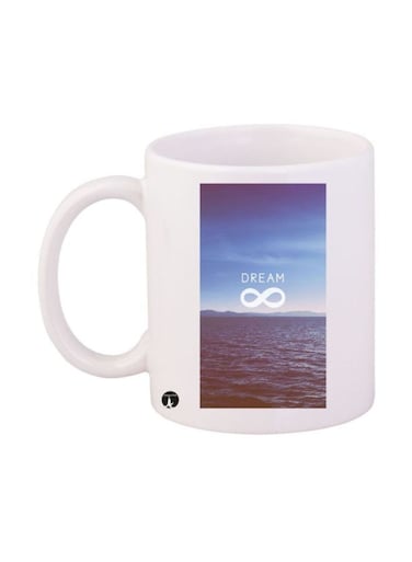 Phrase Printed Mug White/Blue Standard Size