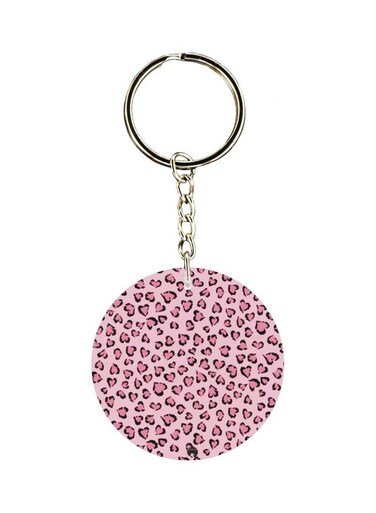 Hearts Printed Double Sided Keychain