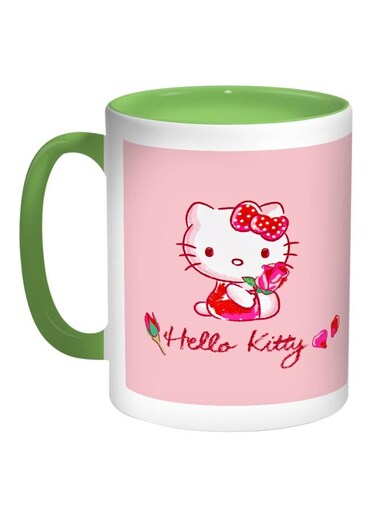 Hello Kitty Printed Coffee Mug White/Pink/Green