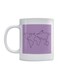 World Map Ceramic Mug White/Purple 350ml