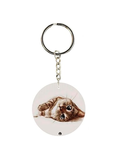 Cartoon Themed Single Sided Keychain