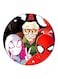 Spiderman Printed Fridge Magnet Black/Red/Green 5.5cm