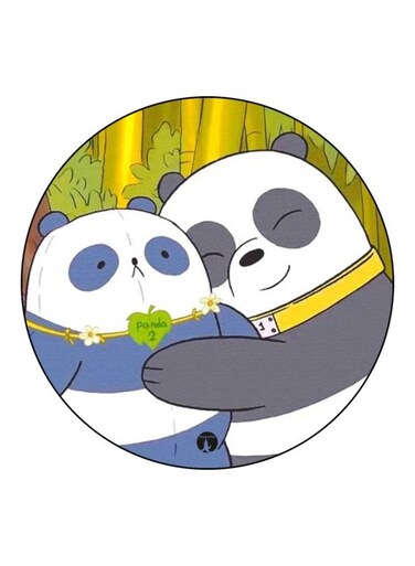 We Bare Bears Printed Fridge Magnet White/Blue/Yellow