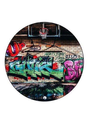 Graffiti Art Printed Fridge Magnet Round Multicolour
