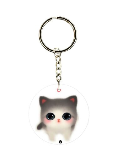 Cat Printed Keychain