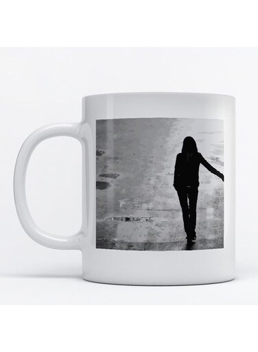 Woman Printed Coffee and Tea Mug White