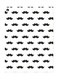 Mustache Printed Decorative Plate Black/White 20x15cm