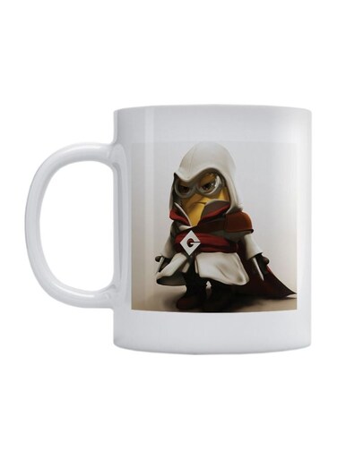 Minion Like Assassin's Creed Printed Mug White/Yellow/Red