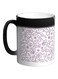 Floral Printed Color Changing Coffee Mug Black 325ml