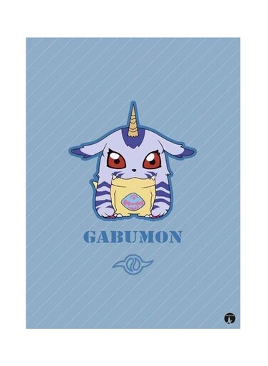 Metal Plate Of The Anime Digimon Poster Blue/Purple