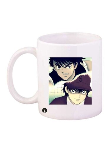 Anime Captain Majid Printed Mug White/Black/Purple