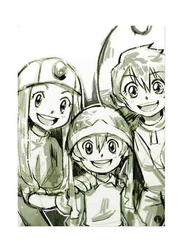 Metal Plate Of The Anime Digimon Poster Black/Grey