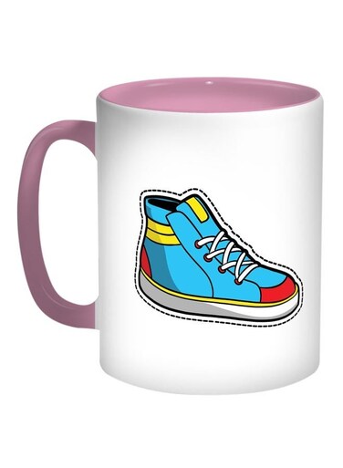 Shoes Printed Coffee Mug Pink/White/Blue 11ounce