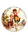 Vintage Art Printed Fridge Magnet Multicolour