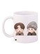 Cartoon Printed Coffee Mug White/Brown/Grey 11ounce