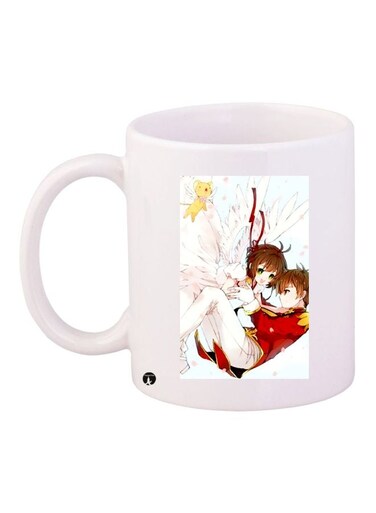 Anime Printed Coffee Mug White/Red/Brown