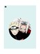 Naruto Themed Decorative Metallic Plate Blue/Black/White 20x15cm