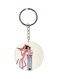 Panther Printed Keychain White/Pink/Silver
