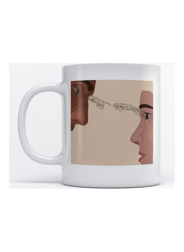 Mug Eye Contact for Coffee and Tea White