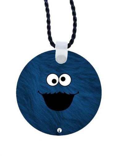 Cookie Monster Printed Car Mirror Pendant