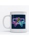 PlayStation Controller By Neon Art Printed Mug White/Blue/Pink