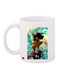 Cartoon Girl Printed Coffee Mug White/Green/Yellow 11ounce