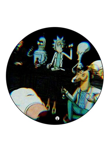 Rick And Morty Printed Fridge Magnet Round Multicolour
