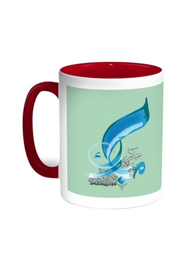 Congratulations On Eid Printed Coffee Mug Red/White 11ounce