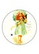 Vintage Art Printed Fridge Magnet Multicolour