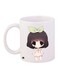 Cartoon Girl Printed Coffee Mug White/Brown/Pink 11ounce