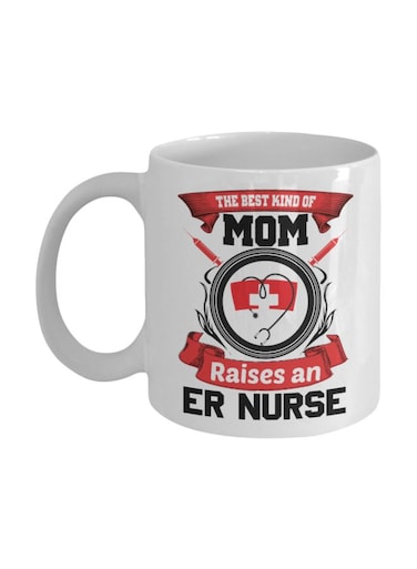 The Best Kind Of Mom Raises Printed Mug White/Red/Black