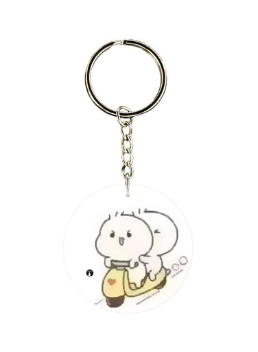 Cartoon Printed Dual Sided Keychain