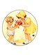 Vintage Art Printed Fridge Magnet Multicolour
