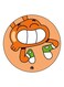 Amazing World Of Gumball Printed Fridge Magnet Orange/Green/Beige