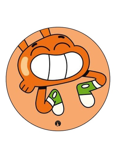 Amazing World Of Gumball Printed Fridge Magnet Orange/Green/Beige