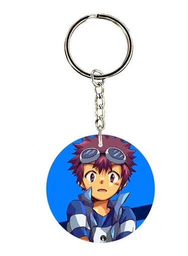 Double Side Anime Digimon Printed Keychain