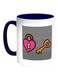 Lock And Key Printed Coffee Mug White/Blue 11ounce