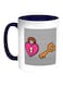 Lock And Key Printed Coffee Mug White/Blue 11ounce