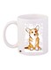 Dog Printed Coffee Mug White/Beige/Brown 11ounce
