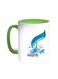 Congratulations On Eid Printed Coffee Mug Green/White 11ounce