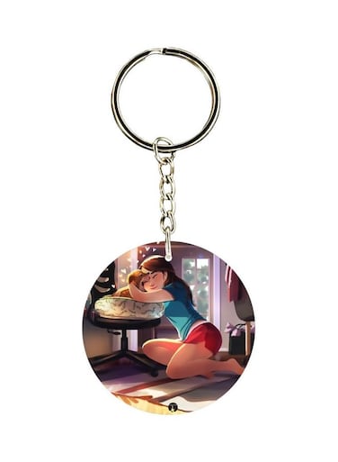 Cartoon Printed Keychain