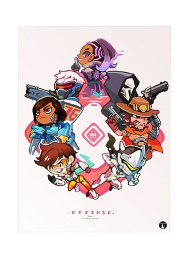 Video Game Overwatch Metal Plate Poster Multicolour 15x20cm