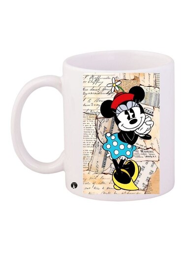 Minnie Mouse Printed Coffee Mug White/Black/Red 11ounce