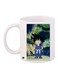 Printed Coffee Mug White/Blue/Black 11ounce